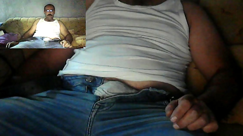 Straight Daddy Cums on Live TV