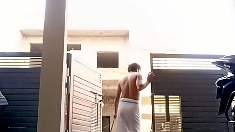 Washing My Yard in a Towel