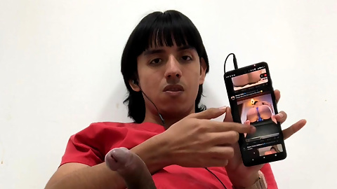 Hairy Latino Man Jerks off in His Workplace