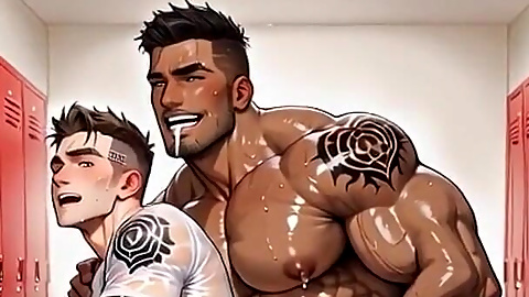 Gay Threesum Fuck Ass Cum