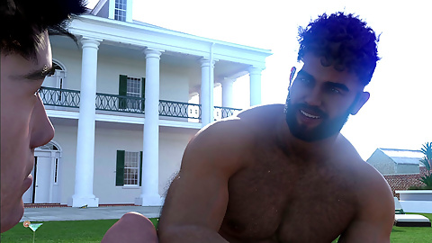 Ethan Playing with Two Muscle Daddies