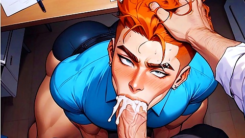 Steamy office gangbang as the boss takes their asses in this gay fantasy