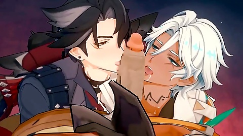 Genshin impact yaoi cartoon compilation