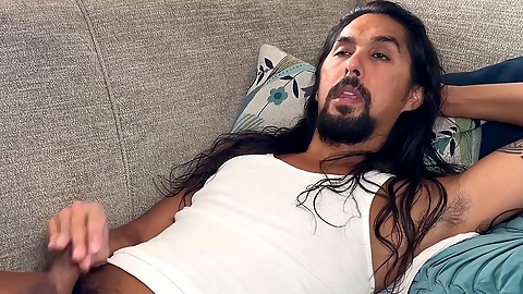 Maxx Stoner's solo cumshot on the couch