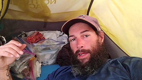 Dirty hiker enjoys some solo outdoor fun with his big cock