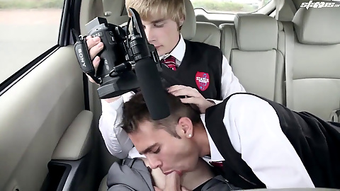 College boys having fun with some cut cocks at the boys' home