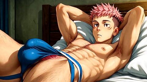 Uncensored gay cosplay featuring anime vibes with Yaoifemboy