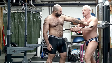 Daddy Lobo and Len Gym get it on in some hot ass-fucking action