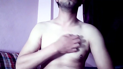 Handsome Indian teen Nabin Chaulagain can't control himself while jerking off