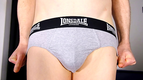 Close-up of Jonathan Naked's soft uncut cock and big balls in his underwear for all to admire