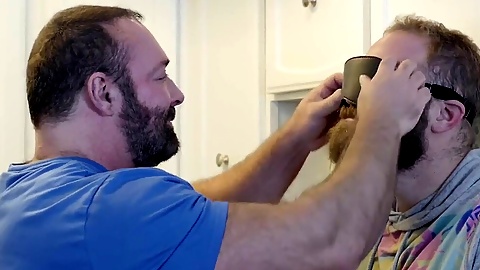 Thirsty kosher pig takes a large rod from Brad Kalvo