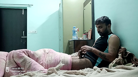 Desi police officer gets sucked and handles her neighbor's skills