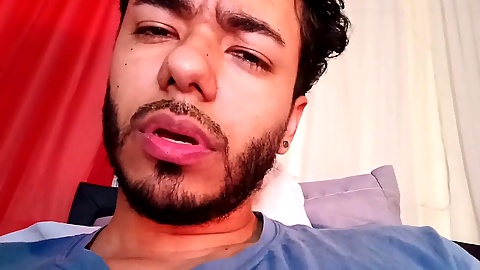 Latino guy Tommhot indulges in solo gay pleasure with a massive load