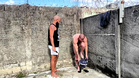 Fucking the Bear Outdoors, I Milked the Bastard's Ass