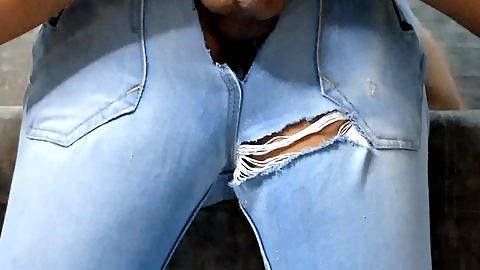 Submissive, he lets me put my whole trunk through the hole of his ass