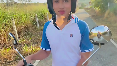 Cruising Fucking Beautiful Young Man on the Road I Cum Inside His Ass Gay Creampie