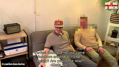 Straight Curious Married Broker Massges Mike and Facefucks Him Until He Cums