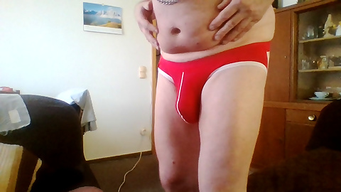 Wichsen Mit Fetischmaske Und Jockstrap