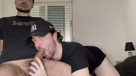 Sucking My Friend Big Dick and Making Him Cum in My Ass